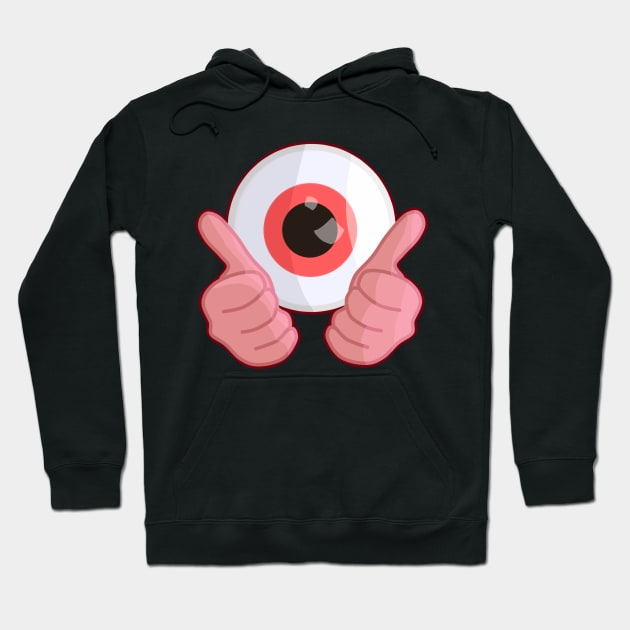Thumbs up for eyes Red Hoodie by ComicSpider